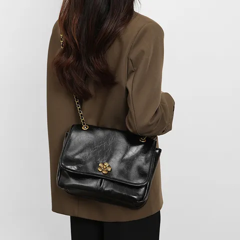Bolso Tote de Cadena para Viajes Pendulares de Diseño de Nicho Mujeres Moda Bolso de Hombro de Cuero PU Gran Capacidad Bolso Cruzado