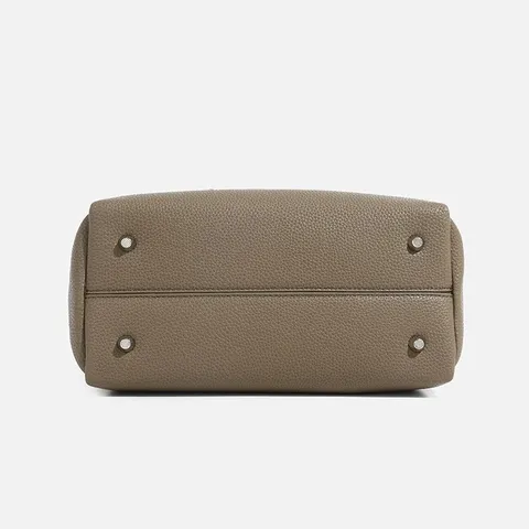 Bolso Bandolera de Cuero PU de Moda para Mujer Casual Urbano Minimalista Bolso de Mano Tote Bolso de Hombro con Adorno Metálico