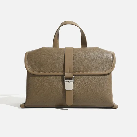 Bolso de Mano de Cuero PU con Asa Superior para Mujer Bolso Cruzado Casual Versátil para Viajes Color Sólido Diario