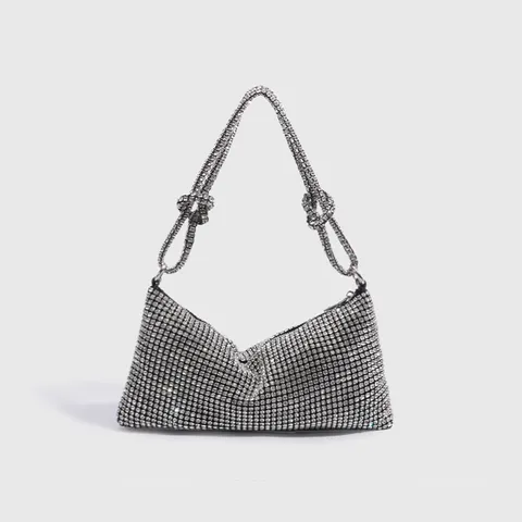 Bolso de Noche con Diamantes de Imitación para Mujer Bolso de Hombro de Cristal de Lujo