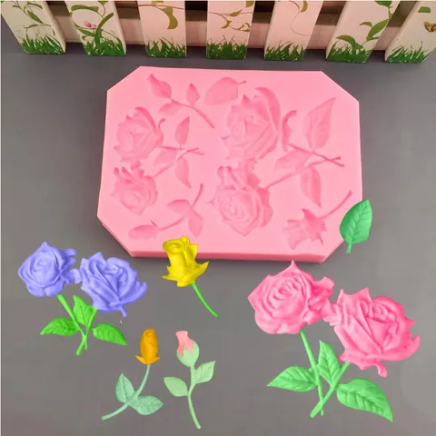 Grote Rozenbloem Siliconen Vorm Voor Fondant Taart Brood Decoratie Knutselen Chocolade Suikerwerk Bakgereedschap Thuis Keuken Vorm