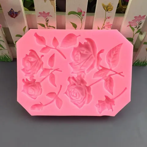 Grote Rozenbloem Siliconen Vorm Voor Fondant Taart Brood Decoratie Knutselen Chocolade Suikerwerk Bakgereedschap Thuis Keuken Vorm
