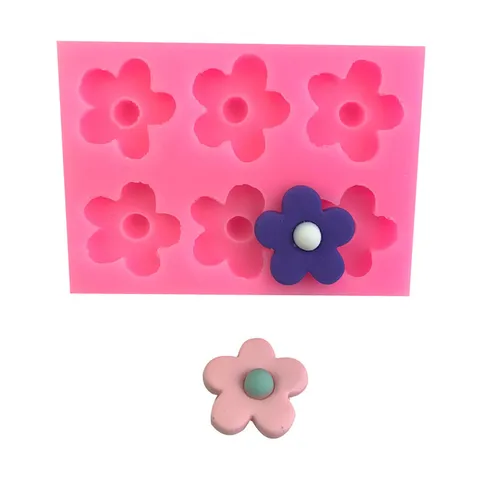 Mini Moule à Gâteau en Silicone Fleur Design Mignon Outil de Cuisson Fondant DIY Décoration de Cupcake Chocolat Sucre