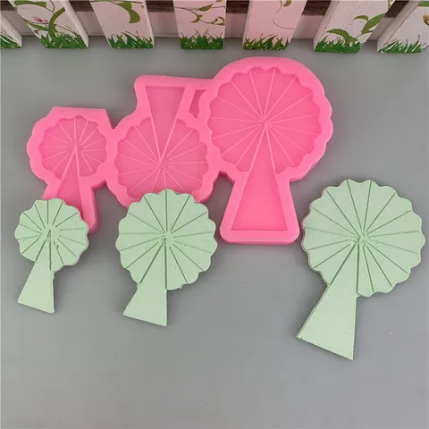 Silicone Cake Mold Tree Windmill Shaped Fondant Decorating Tool For Baking Resin Clay Plaster Dessert Pastry Chocolate Molds