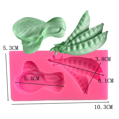 Stampo in Silicone per Verdure Pisello Cavolo Strumento Decorazione Torte Fondente Cioccolato Cottura Argilla Gesso Artigianato