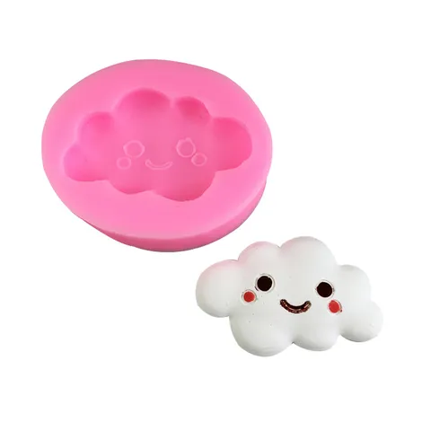 Smile Cloud Shape Silicone Cake Mold Rainbow Fondant Chocolate Baking Decorating Tool DIY Sugarcraft Kitchen Accessory