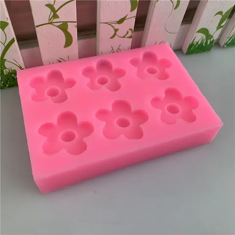 Mini Moule à Gâteau en Silicone Fleur Design Mignon Outil de Cuisson Fondant DIY Décoration de Cupcake Chocolat Sucre