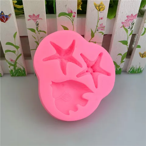 Silicone Cake Mold Marine Life Starfish Fish Shape Fondant Chocolate Baking Decor Resin Craft Mold For Home Bakery Party