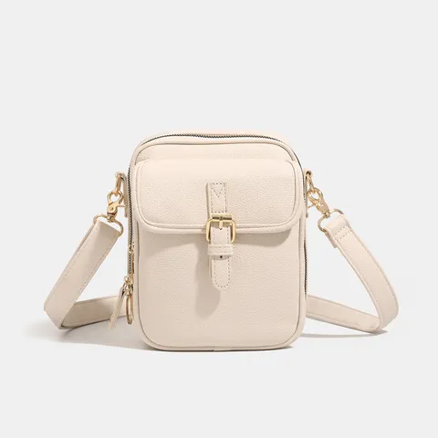 PU Leather Crossbody Phone Bag Vintage Vertical Messenger Shoulder Bag Multi Card Slot Casual Handbag For Women