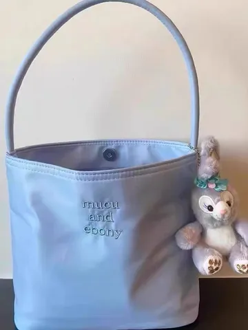 Korean Niche Embroidered Nylon Underarm Bag Casual Solid Color Handbag Commuter Women Shoulder Bag