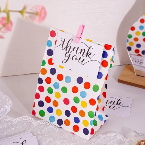 Minimalist White Kraft Paper Thank You Gift Tags Modern Printed Message Cards For Wedding Birthday Holiday Party Decoration