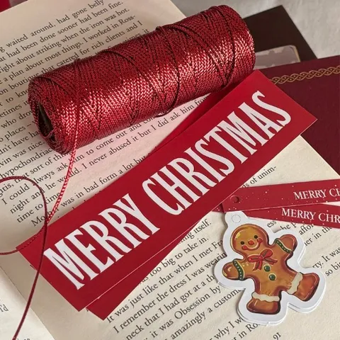 Christmas Rectangular Sealing Stickers Merry Christmas Paper Labels For Gift Box Packaging Decoration Party Supplies