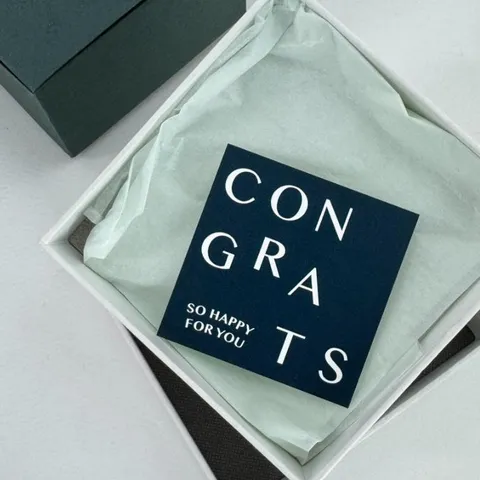 Minimalist Graduation Flower Blessing Greeting Cards Student Gift Message Card Square Letter Print Card Pack