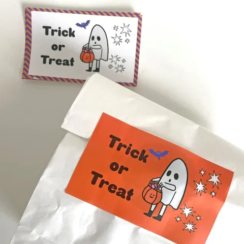 Étiquettes Adhésives Halloween Fantôme Dessin Animé Lanterne Citrouille Autocollants de Scellage Rectangle pour Boîte Cadeau