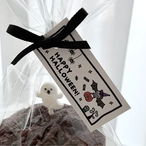 Halloween Kürbis Geist Kunstdruckpapier Geschenkanhänger Rechteck DIY Verpackungstasche Hängeetiketten Für Bäckerei Party Dekoration Bastelbedarf