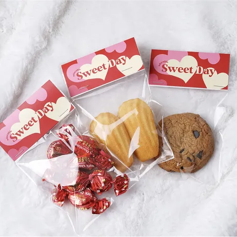 Ημέρα του Αγίου Βαλεντίνου Κόκκινη Καρδιά Sweet Day Ψήσιμο Συσκευασία Κάρτες Κεφαλίδας Κουτί Δώρου Ετικέτες Για Μπισκότα Καραμέλες Διακοσμητικά Είδη