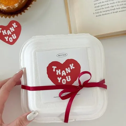 Biglietti di Auguri San Valentino Cuore Rosso Ringraziamento Romantico Carta Stampata Decorazione Confezione Regalo per Matrimonio Festa