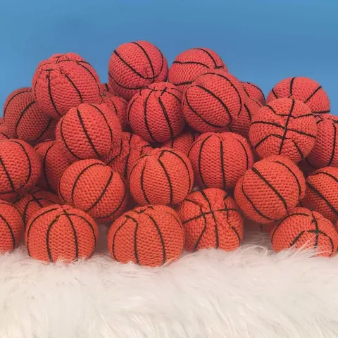 Kids Handmade Knitted Crochet Basketball Sandbag Toy Soft Wool Juggling Ball Children Outdoor Sports Throwing Game Toy