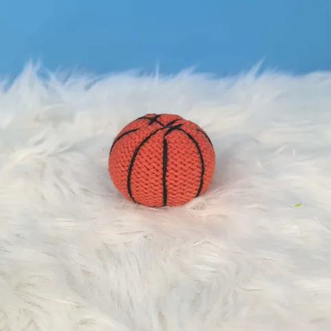 Kids Handmade Knitted Crochet Basketball Sandbag Toy Soft Wool Juggling Ball Children Outdoor Sports Throwing Game Toy