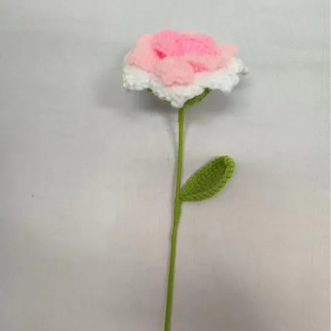 Handgemaakte Gebreide Rozenbloem Gehaakte Boeket Wol Kunstbloemen Valentijnsdag Cadeau Huisdecoratie