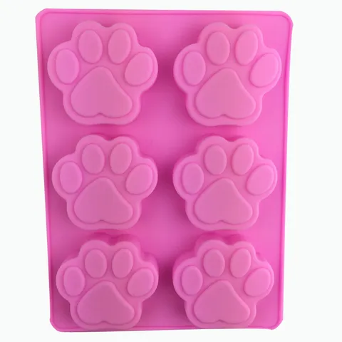 Silicone Paw Print Mold Cute Cartoon Animal Paw Flexible Wax Tablet Mold For Handmade Soap Candle Aromatherapy Gypsum Cake Chocolate Baking Kitchen Home Craft Tools