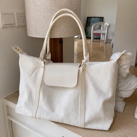 Large Capacity Travel Bag PU Leather Women Handbag Casual Tote Bag Business Storage Fitness Travel Luggage Bag