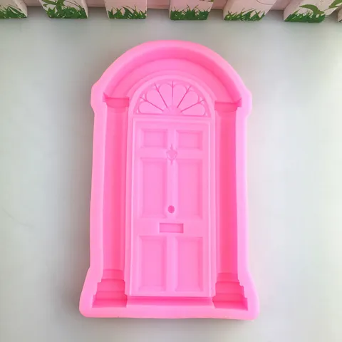 Villa Gate Shape Silicone Mold For Cake Decoration Fondant Gumpaste Chocolate Baking Mold Cupcake Topper Sugar Craft Tools