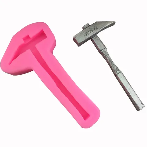 Stampo da Forno in Silicone a Forma di Martello Strumento di Decorazione per Torte e Cioccolato Fai da Te Strumento per Gesso per Cucina