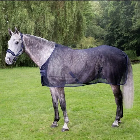 Breathable Mesh Horse Fly Sheet Anti-Mosquito Equestrian Rug Durable Nylon Horse Blanket With Metal Buckles
