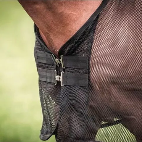 Breathable Mesh Horse Fly Sheet Anti-Mosquito Equestrian Rug Durable Nylon Horse Blanket With Metal Buckles