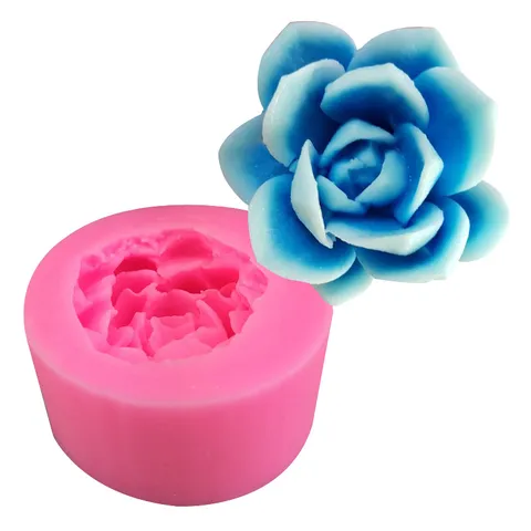 Stampo in Silicone a Forma di Loto e Succulente per Sapone Fatto a Mano Mousse Cioccolato Decorazione Torte Calchi in Gesso