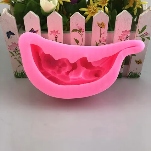 Stampo in Silicone per Angelo Neonato Che Dorme Foglia di Loto Forma di Bambino Decorazione Torta Fondente Sapone Gesso Fai da Te
