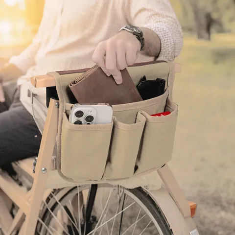 Outdoor Camping Chair Armrest Storage Bag Portable Canvas Side Pocket Organizer Multi Pocket Camping Equipment Accessories