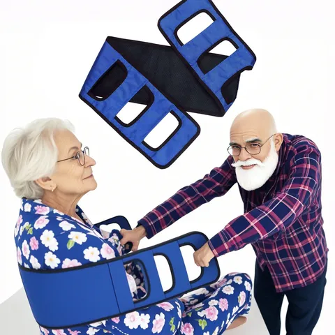 Ceinture de Transfert pour Patients Âgés Dispositif de Mobilité d'Assistance aux Soins Ceinture de Sécurité Ajustable Écharpe de Soins Médicaux pour Personnes Âgées Handicapées