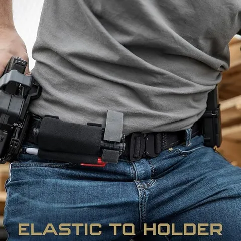 Support Tourniquet TQ Tactique et Passant de Ceinture Sangle Élastique Accessoire de Ceinture Tactique MOLLE pour Patrouille en Plein Air