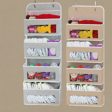 Sac de Rangement Suspendu Multicouche Porte Tissu Non Tissé Organisateur pour Chambre