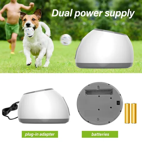 Lanceur de Balles Automatique pour Chien Machine Interactive de Rapport avec Balles de Tennis pour Petits Chiens Moyens Intérieur Extérieur Jouet pour Animal
