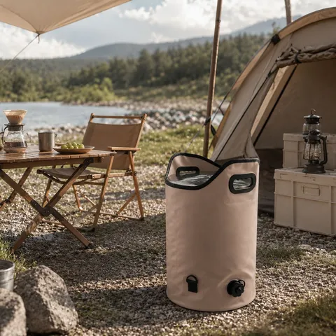 Bassin de Pieds Pliable Portable en PVC Imperméable avec Vanne de Vidange pour Camping Voyage Maison Seau