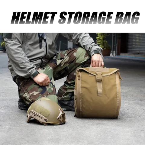 Taktische Helmtasche MOLLE Halterung Nylon Outdoor Sport Training Helm Aufbewahrungstasche Langlebiger Mehrzweck Ausrüstungsträger