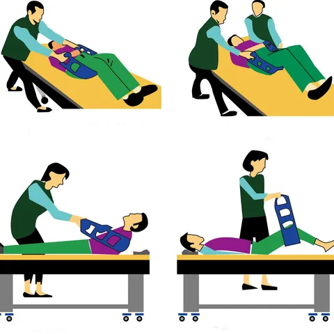 Ceinture de Transfert pour Patients Âgés Dispositif de Mobilité d'Assistance aux Soins Ceinture de Sécurité Ajustable Écharpe de Soins Médicaux pour Personnes Âgées Handicapées