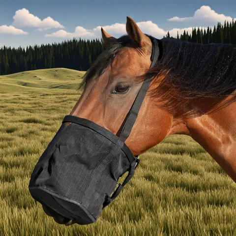 Waterproof Hanging Nylon Horse Hay Feeding Bag Large Capacity Slow Feed Storage Pouch