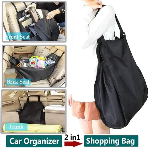 Organizador de Respaldo de Asiento de Coche Gran Capacidad Tela Oxford Bolsa de Almacenamiento Colgante Plegable Accesorio Interior de Automóvil