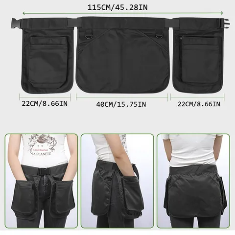 Sacoche de Taille de Sport en Plein Air Multi-Poches Fanny Pack de Rangement Multifonctionnel Ceinture Ajustable Poche Zippée