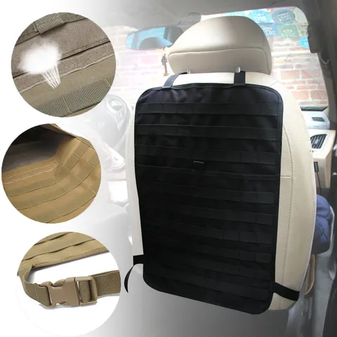 Organisateur de Siège Arrière de Voiture Portable Tapis de Rangement Molle Tactique Nylon Résistant à l'Usure Accessoires Intérieurs Automobile