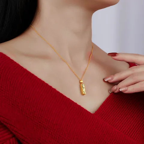 Collier Pendentif Colonne Carrée Texture Glace en Argent Sterling 925 Ras du Cou Chaîne Fine Géométrique pour Femmes Bijoux de Mode Quotidiens de Luxe