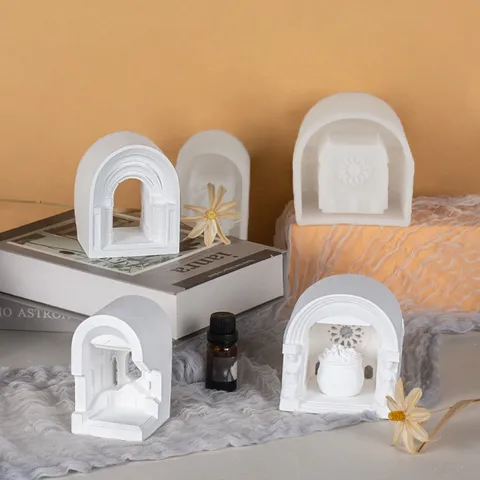 Καλούπι Σιλικόνης DIY Αρχαίο Ρωμαϊκό Παλάτι Κάστρο Φόρμα Κέικ Φοντάν Γύψος Κερί Εργαλείο Κατασκευής Αξεσουάρ Κουζίνας