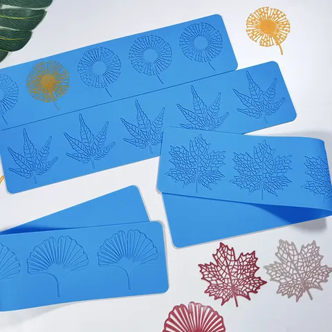 Silicone Leaf Vein Lace Cake Mold Fondant Chocolate Decorating Mat DIY Baking Tool Kitchen Pastry Accessory