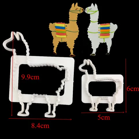 Cute Plastic Camel Cookie Cutter Set Fondant Molds Animal Biscuit Embosser Stamp Cupcake Decorating Tool Baking Mold For Kitchen