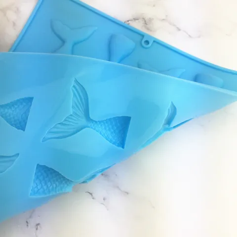 Moule en Silicone Queue de Sirène Créatif Décoration de Gâteau Fondant Chocolat Savon Arôme Gypse Bricolage Moule à Gâteau