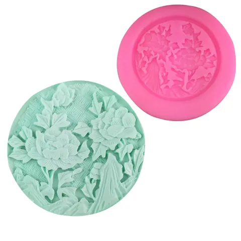 Traditionelle Chinesische Drache Phönix Silikon Fondant Form Pfingstrose Relief Schokolade Kuchen Dekoration Form Backen DIY Werkzeug